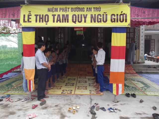 Quảng Trị: NPĐ An Trú  tổ chức lễ Quy y cho 120 giới tử