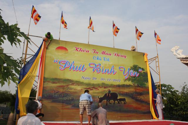 Long An: Chùa Khánh Ninh - Không khí chuẩn bị khoá tu mùa đông