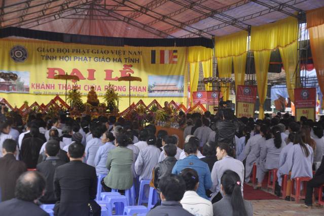 Hà Tĩnh: Long trọng tổ chức Đại lễ lạc thành, an vị tượng Phật tại chùa Phong Phạn