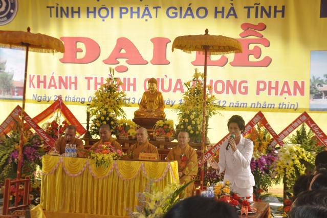 Hà Tĩnh: Long trọng tổ chức Đại lễ lạc thành, an vị tượng Phật tại chùa Phong Phạn