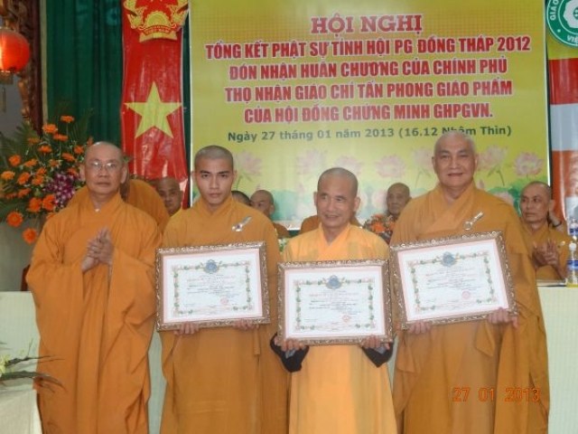 Đồng Tháp: Ban Trị sự Phật giáo tổ chức Hội nghị tổng kết công tác Phật sự năm 2012
