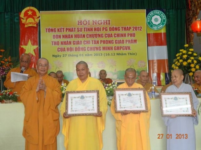 Đồng Tháp: Ban Trị sự Phật giáo tổ chức Hội nghị tổng kết công tác Phật sự năm 2012