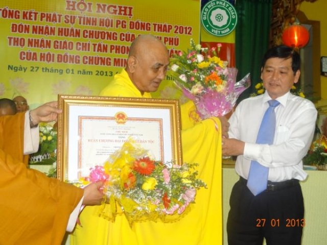 Đồng Tháp: Ban Trị sự Phật giáo tổ chức Hội nghị tổng kết công tác Phật sự năm 2012