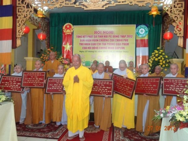 Đồng Tháp: Ban Trị sự Phật giáo tổ chức Hội nghị tổng kết công tác Phật sự năm 2012