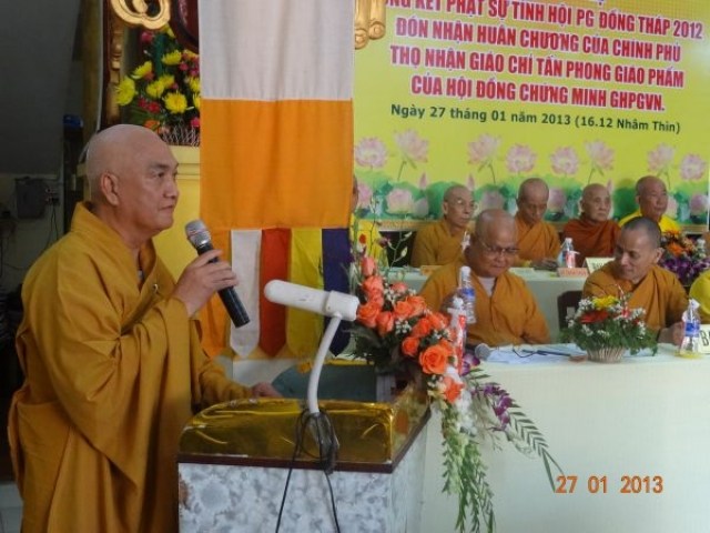 Đồng Tháp: Ban Trị sự Phật giáo tổ chức Hội nghị tổng kết công tác Phật sự năm 2012