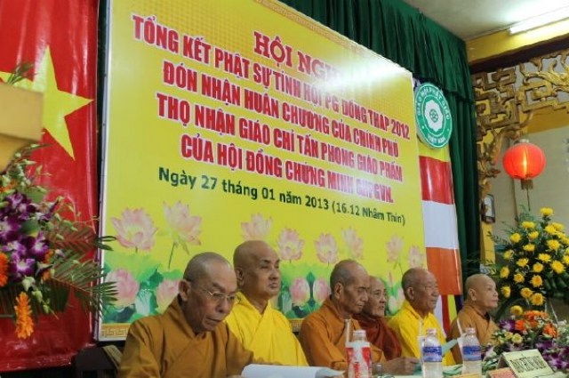 Đồng Tháp: Ban Trị sự Phật giáo tổ chức Hội nghị tổng kết công tác Phật sự năm 2012