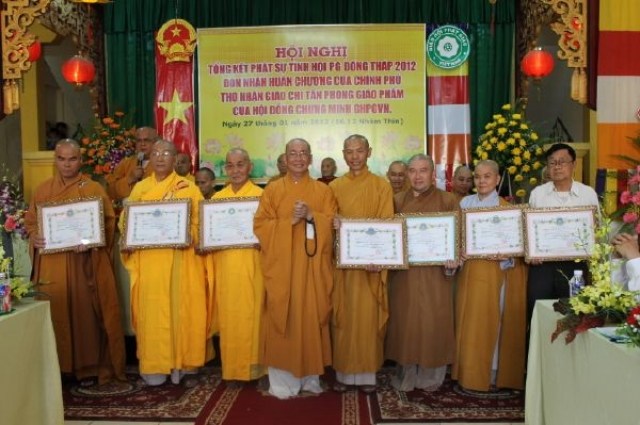 Đồng Tháp: Ban Trị sự Phật giáo tổ chức Hội nghị tổng kết công tác Phật sự năm 2012