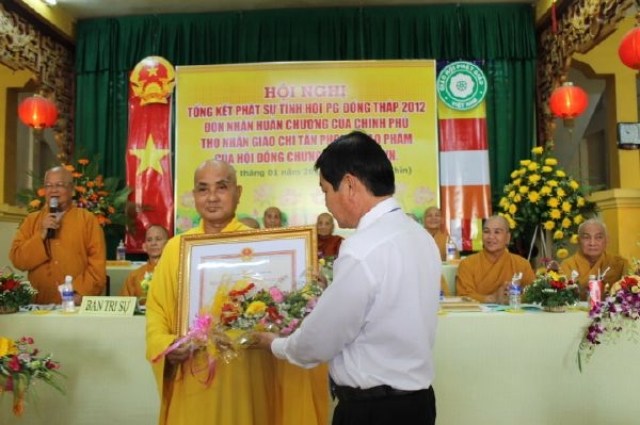 Đồng Tháp: Ban Trị sự Phật giáo tổ chức Hội nghị tổng kết công tác Phật sự năm 2012