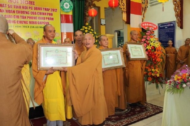 Đồng Tháp: Ban Trị sự Phật giáo tổ chức Hội nghị tổng kết công tác Phật sự năm 2012