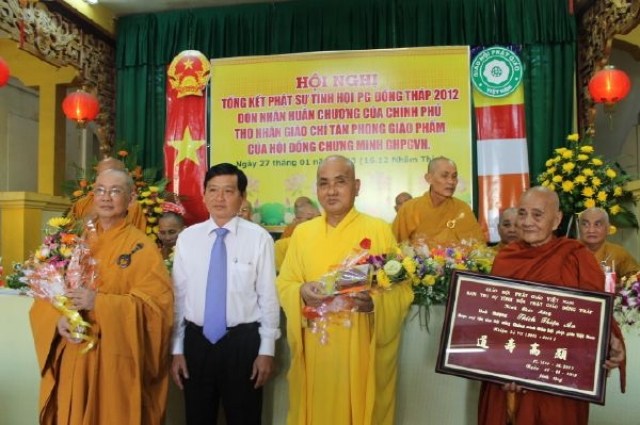 Đồng Tháp: Ban Trị sự Phật giáo tổ chức Hội nghị tổng kết công tác Phật sự năm 2012
