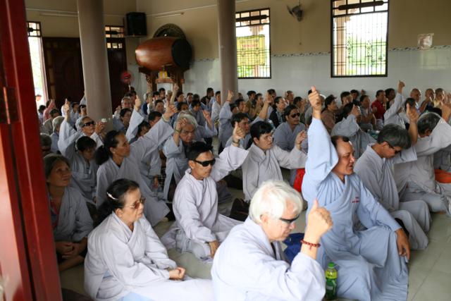 Long An: Chùa Khánh Ninh tổ chức khoá tu dành cho bệnh nhân ung bướu và khiếm thị