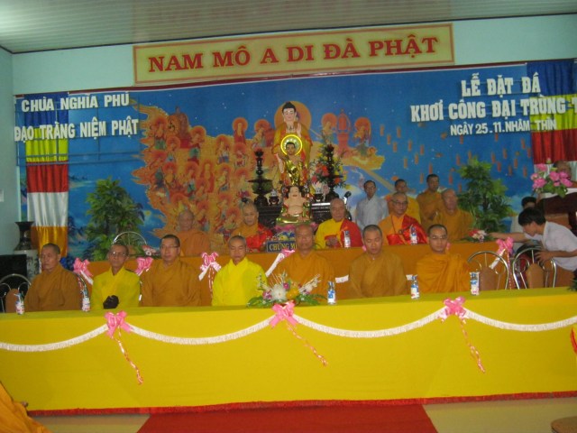 Phú Yên: Lễ đặt đá đại trùng tu chùa Nghĩa Phú (Phú Hòa)