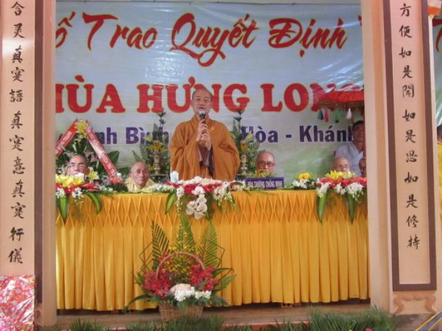 Bổ nhiệm trụ trì chùa Hưng Long