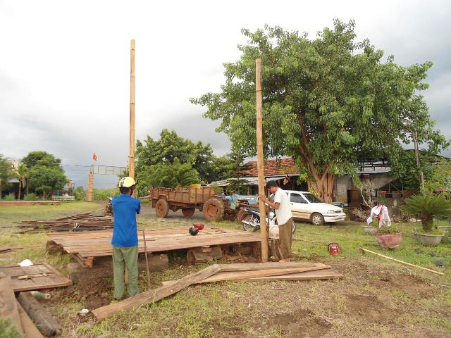 Công tác chuẩn bị khai mạc khóa tu hè 2013 Chùa linh Quang ĐăkNông