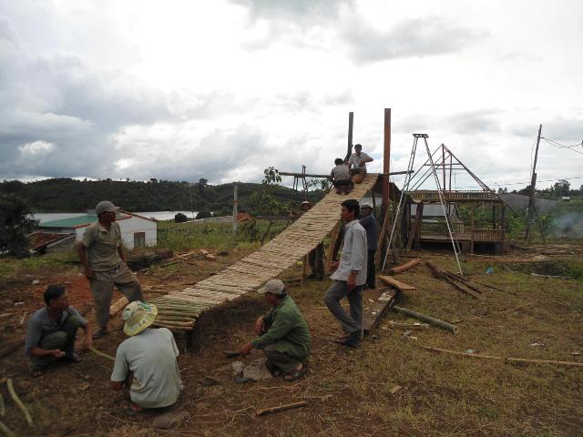 Công tác chuẩn bị khai mạc khóa tu hè 2013 Chùa linh Quang ĐăkNông
