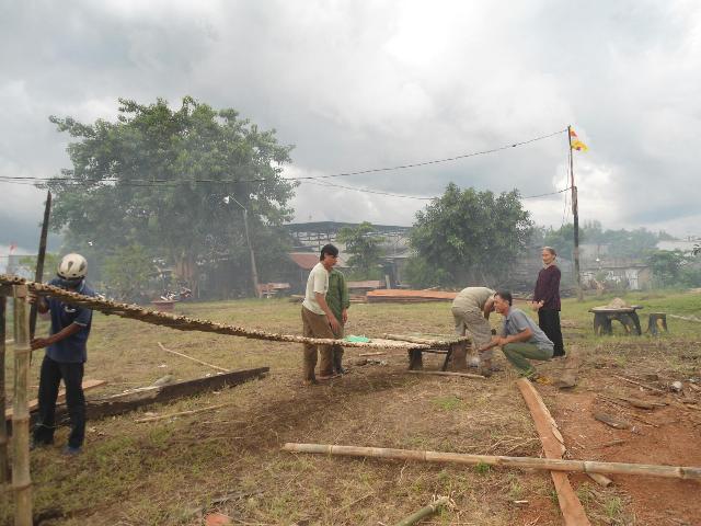 Công tác chuẩn bị khai mạc khóa tu hè 2013 Chùa linh Quang ĐăkNông