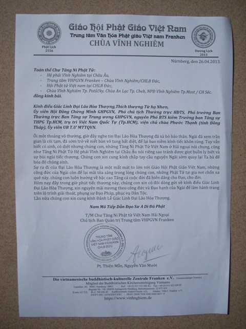 Chùm ảnh: Các đoàn viếng ĐLHT. Thích Từ Nhơn buổi sáng ngày thứ ba 28/4