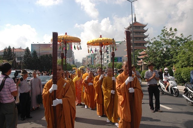 Chùm ảnh: Lễ trà tỳ nhục thân Đại lão HT. Thích Từ Nhơn