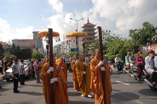 Chùm ảnh: Lễ trà tỳ nhục thân Đại lão HT. Thích Từ Nhơn