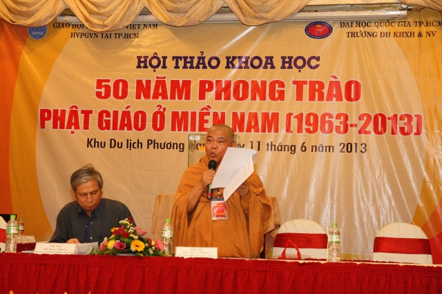 Bình Dương: Diễn ra hội thảo khoa học: 50 năm phong trào Phật giáo ở miền Nam (1963-2013)