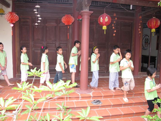 Hà Nội: Chùm ảnh cuộc thi trò chơi dân gian khóa tu chùa Nam Dư Thượng