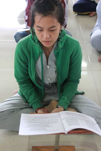 Long An: Bài học đầu tiên khi người Phật tử đến chùa tại khóa tu “Sống và Khát Vọng”