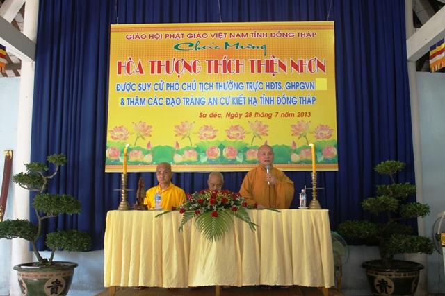Đồng Tháp: Hòa Thượng Phó Chủ Tịch Thường Trực GHPGVN THÍCH THIỆN NHƠN và Phái Đoàn Đến GHPGVN Tỉnh Đồng Tháp Thăm Các Đạo Tràng An Cư Kiết Hạ PL. 2557