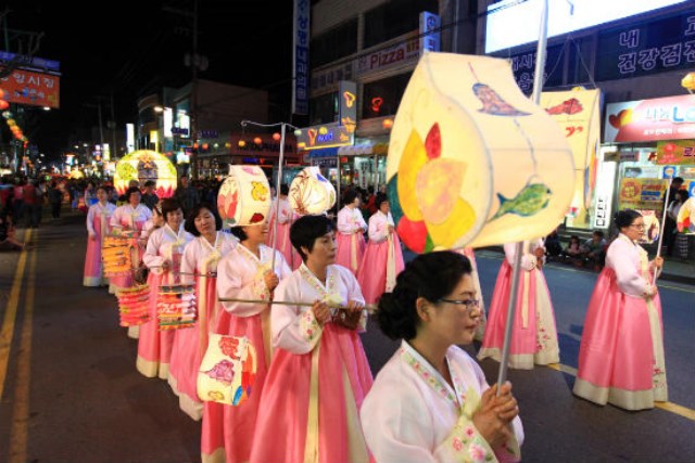 Hàn Quốc Phật giáo Thành phố Busan Lantern Festival kính mừng Phật đản