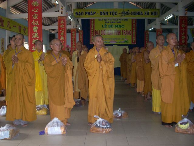 Đồng Tháp: Giới đàn Vĩnh Tràng truyền giới Tỳ Kheo