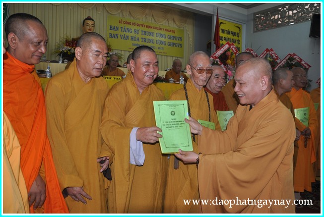 TP. HCM: Lễ ra mắt Ban Tăng sự và Ban Văn hóa TƯ GHPGVN nhiệm kỳ VII (2012 - 2017)