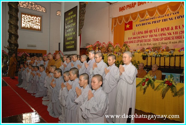 TP. HCM: Lễ ra mắt nhân sự Ban Hoằng Pháp TW nhiệm kỳ VII (2012 - 2017)