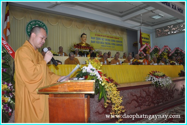 TP. HCM: Lễ ra mắt Ban Tăng sự và Ban Văn hóa TƯ GHPGVN nhiệm kỳ VII (2012 - 2017)