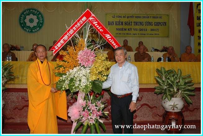 TP. HCM: Lễ công bố quyết định chuẩn y nhân sự Ban Kiểm Soát TƯ GHPGVN nhiệm kỳ VII (2012 - 2017)