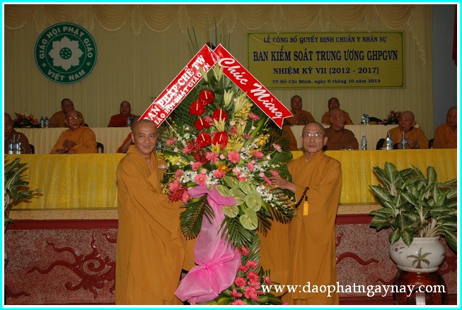 TP. HCM: Lễ công bố quyết định chuẩn y nhân sự Ban Kiểm Soát TƯ GHPGVN nhiệm kỳ VII (2012 - 2017)