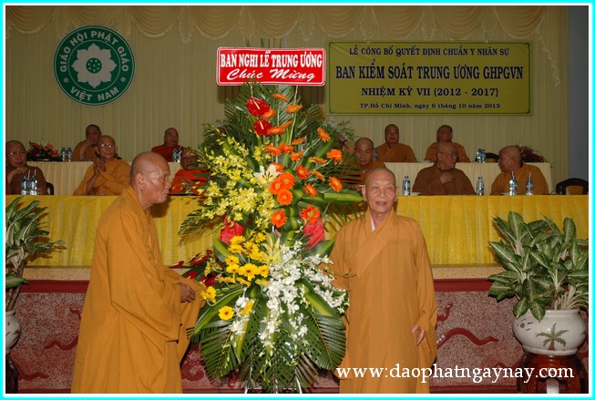 TP. HCM: Lễ công bố quyết định chuẩn y nhân sự Ban Kiểm Soát TƯ GHPGVN nhiệm kỳ VII (2012 - 2017)
