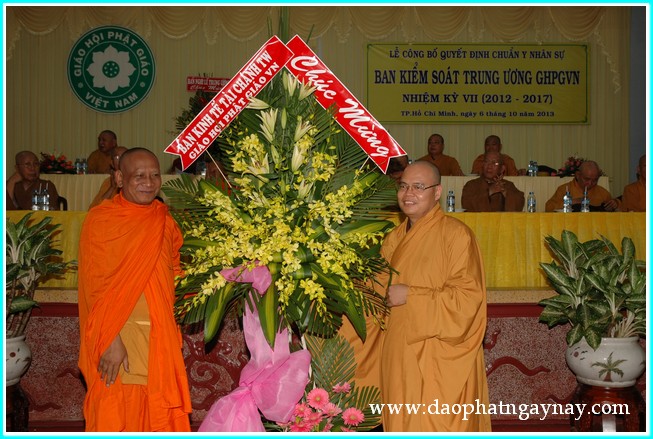 TP. HCM: Lễ công bố quyết định chuẩn y nhân sự Ban Kiểm Soát TƯ GHPGVN nhiệm kỳ VII (2012 - 2017)