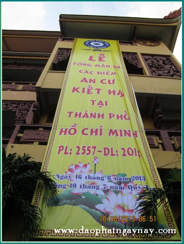 TP. HCM: Lễ tổng mãn hạ các điểm An Cư Kiết Hạ PL. 2557