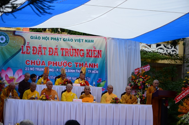 TP. HCM: Lễ đặt đá xây dựng đại hùng bảo điện chùa Phước Thành - Bình Thạnh