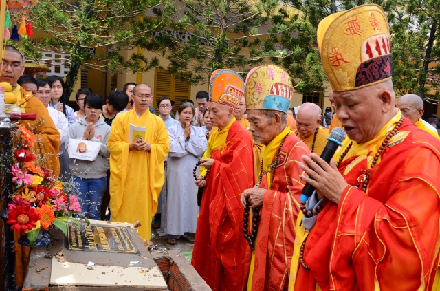 TP. HCM: Lễ đặt đá xây dựng đại hùng bảo điện chùa Phước Thành - Bình Thạnh