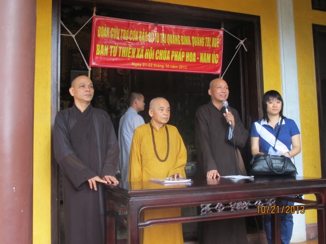 Chùa Pháp Hoa - Nam Úc cứu trợ đồng bào bị bão lụt miền Trung