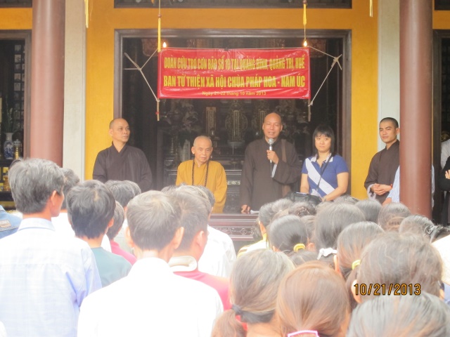 Chùa Pháp Hoa - Nam Úc cứu trợ đồng bào bị bão lụt miền Trung