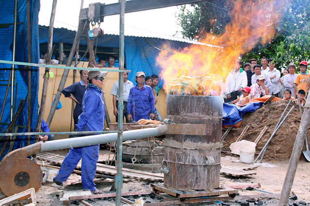 Gia Lai: Lễ đúc đại hồng chung chùa Linh Hội
