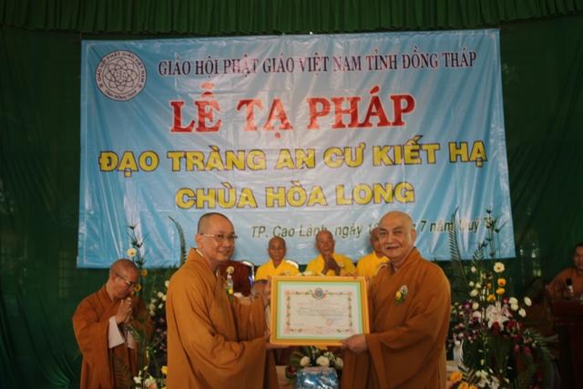 Đồng Tháp: Lễ Tạ Pháp An Cư Kiết Hạ