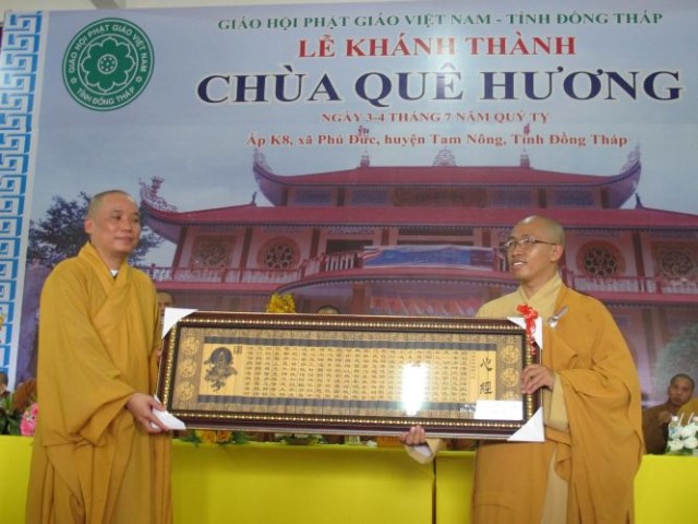 Đồng Tháp: Trọng thể đại lễ Lạc thành chùa Quê Hương
