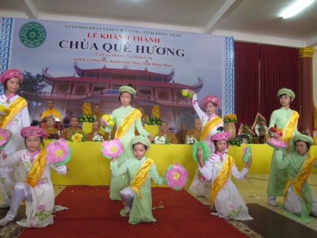 Đồng Tháp: Trọng thể đại lễ Lạc thành chùa Quê Hương