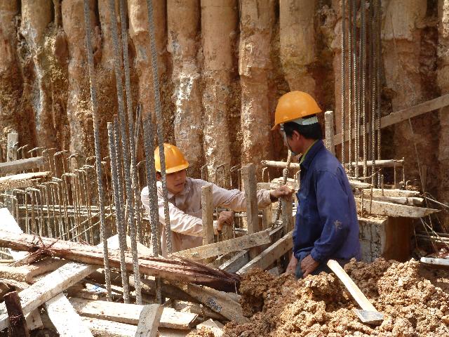 Chùa Giác Ngộ đang triển khai giai đoạn 2 thi công tầng hầm