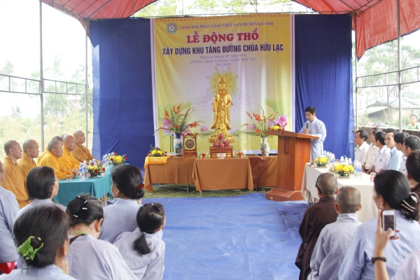 Hà Tĩnh:Lễ động thổ xây dựng Tăng đường ngôi chùa cổ Hữu Lạc