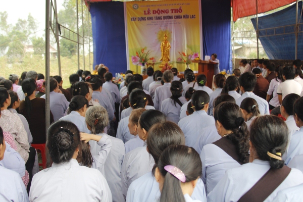 Hà Tĩnh:Lễ động thổ xây dựng Tăng đường ngôi chùa cổ Hữu Lạc