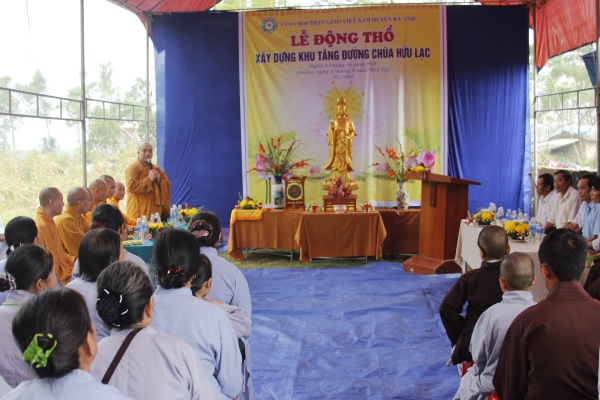 Hà Tĩnh:Lễ động thổ xây dựng Tăng đường ngôi chùa cổ Hữu Lạc