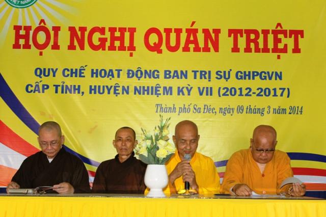 Đồng Tháp: Hội Nghị Quán Triệt Quy Chế GHPGVN